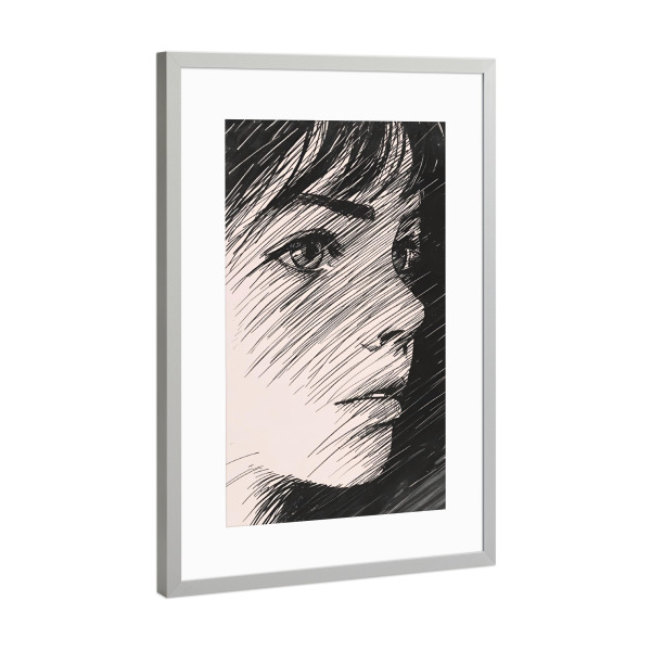 Poster mit Rahmen Silber "When will i see you again" artboxONE - Comic,Menschen