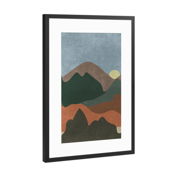 Poster mit Rahmen Schwarz (Metallic) "Terracotta Landscape" artboxONE - Natur,Reise,Abstrakt