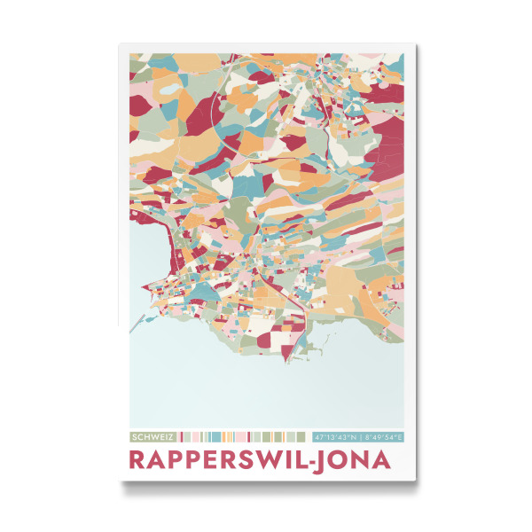 Galerie-Print "Colormap Rapperswil-Jona" 30x20 cm artboxONE