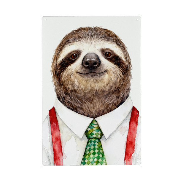 Metall Poster "Faultier" artboxONE - Tiere,Lustig