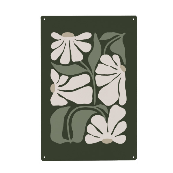 Metall Poster "Sanfte Stiele" artboxONE - Natur,Floral,Abstrakt