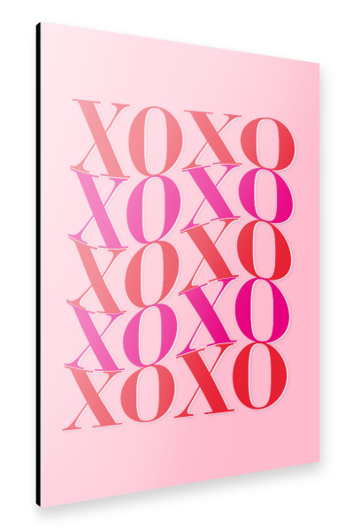 Alu-Dibond "XOXO. Küsse und Umarmung" 75x50 cm artboxONE