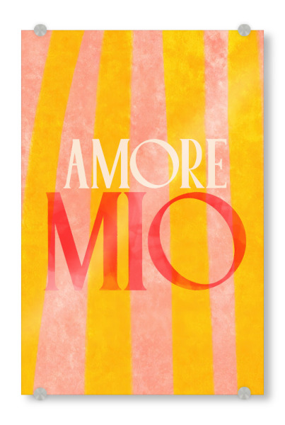 Acrylglasbild "Amore Mio" artboxONE - Typografie,Liebe