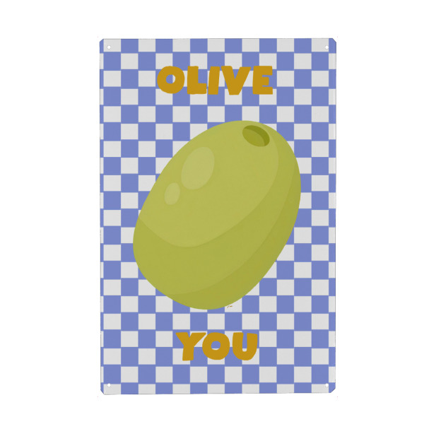 Holzbild "Olive Du" artboxONE - Essen & Trinken,Essen & Trinken / Obst & Gemüse