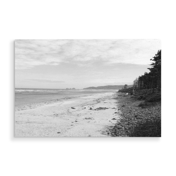 Holzbild "Cape Lookout State Park, OR" artboxONE - Natur,Reise,Schwarzweiß,Reise / Strand und Meer,Reise / Länder