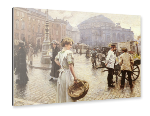 Alu-Dibond "Eine Ansicht von Kongens Nytorv" 75x50 cm artboxONE