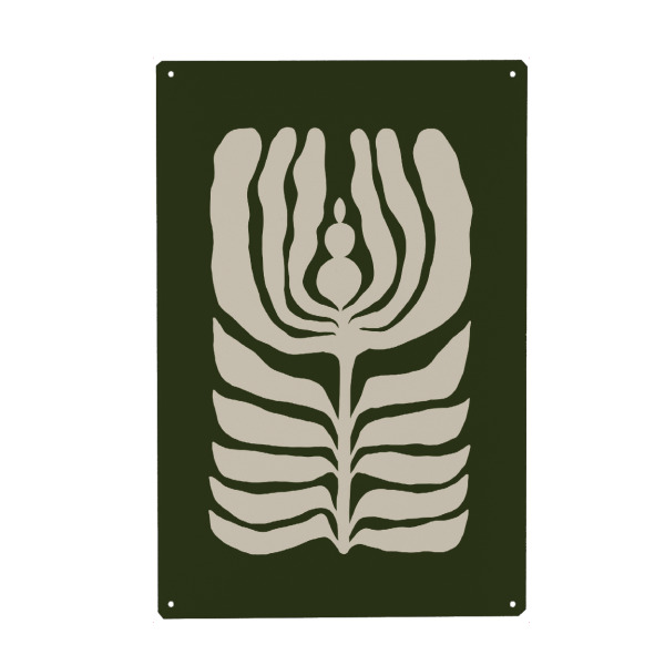 Holzbild "Nachtblüte - Grün" artboxONE - Natur,Floral,Abstrakt