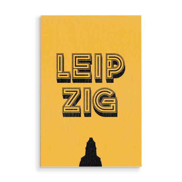 Holzbild "Leipzig Pop-Art" artboxONE - Städte,Typografie,Reise,Reise / Länder,Städte / Weitere