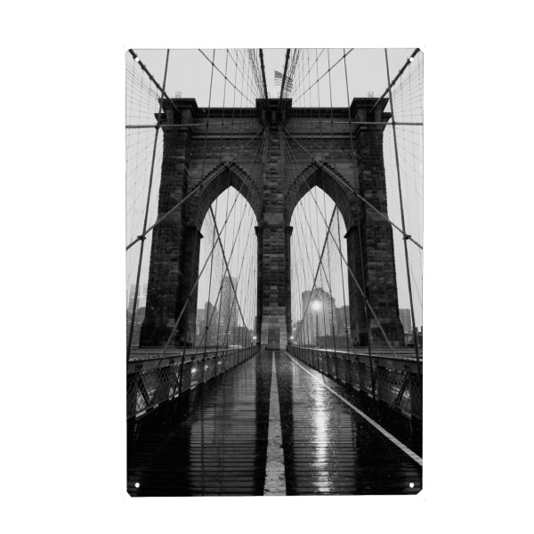 Holzbild "Brooklyn Bridge, New York" artboxONE - Städte,Städte / New York,Reise,Architektur