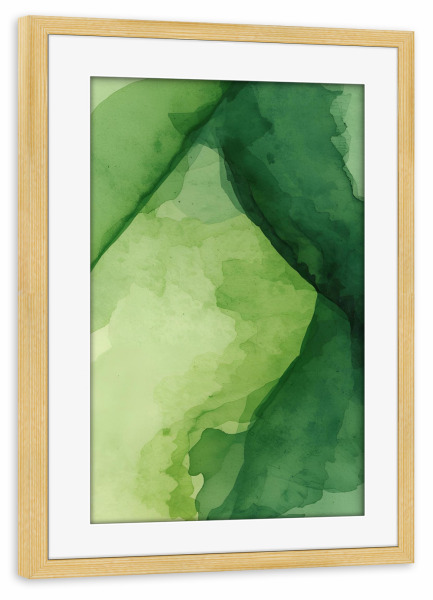 Poster mit Rahmen kiefer "Green gives hope" artboxONE - Natur,Abstrakt
