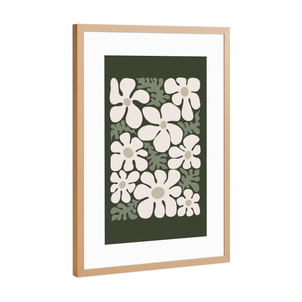 Poster mit Rahmen Kupfer "Floral Meadow" artboxONE - Natur,Floral,Abstrakt