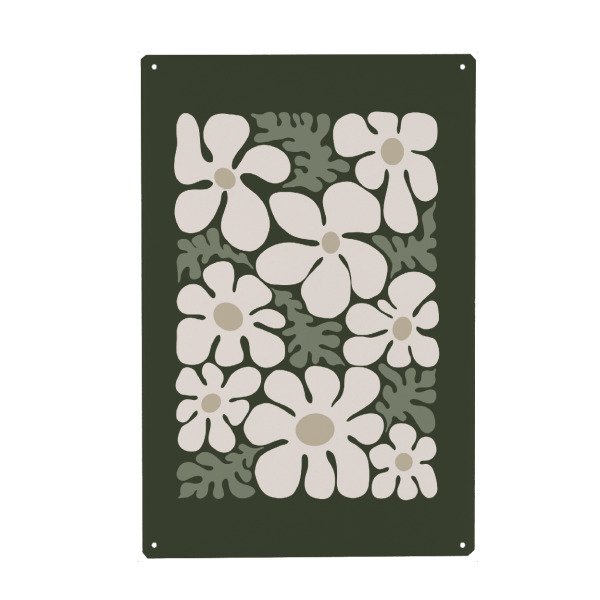 Metall Poster "Floral Meadow" artboxONE - Natur,Floral,Abstrakt