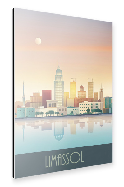 Alu-Dibond "Die Skyline von Limassol" 30x20 cm artboxONE