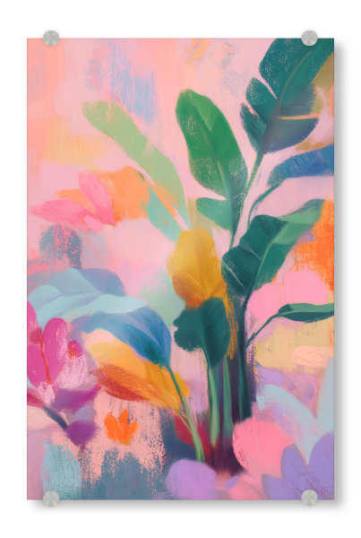 Acrylglasbild "Sommertraum Exotik Palmen" artboxONE - Natur,Floral,Abstrakt