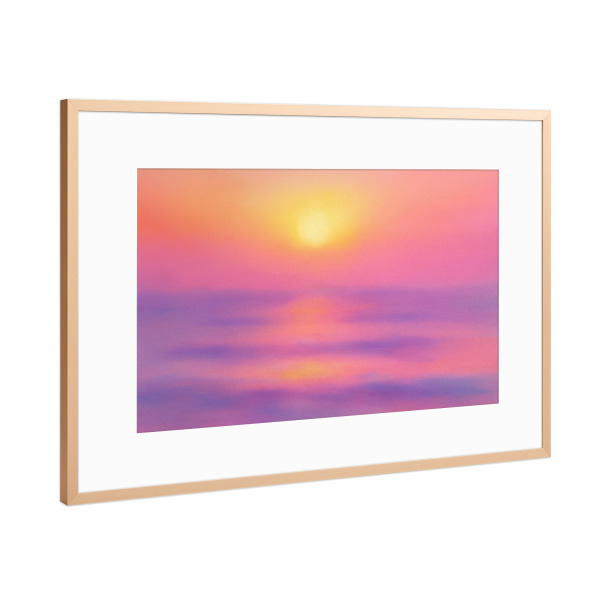 Poster mit Rahmen Kupfer "Dreamy Sunset Grunge Aesthetics" artboxONE - Natur,Abstrakt