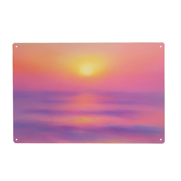 Metall Poster "Dreamy Sunset Grunge Aesthetics" artboxONE - Natur,Abstrakt