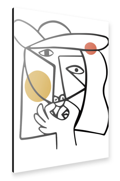Alu-Dibond "Cubist Hat" 30x20 cm artboxONE