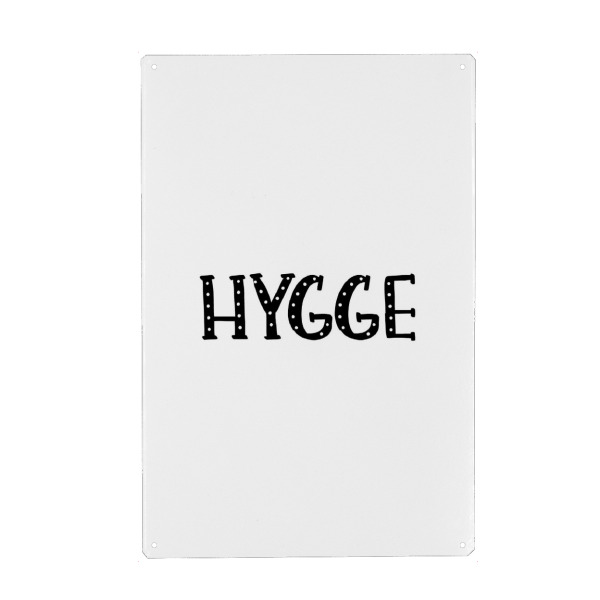 Metall Poster "Hygge-Typografie" artboxONE - Typografie