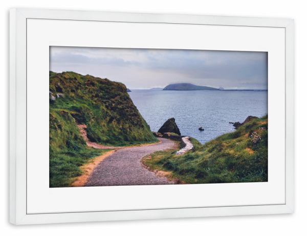 Poster mit Rahmen weiß "Dunqin Pier" artboxONE - Natur,Reise,Reise / Strand und Meer,Reise / Länder