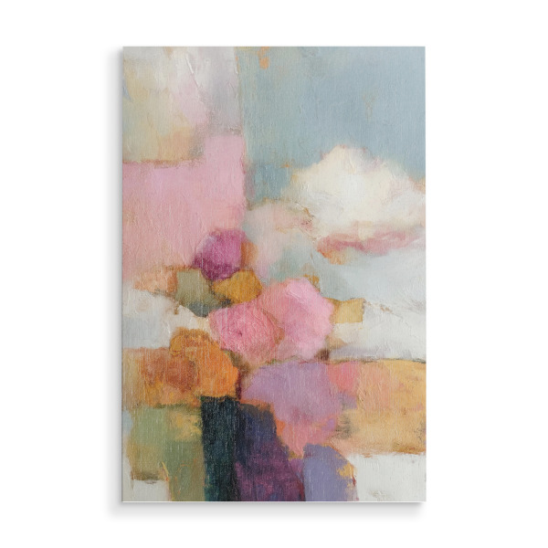 Holzbild "Zarte Felder Träume" artboxONE - Natur,Abstrakt,Geometrie