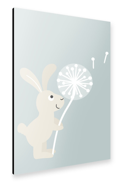 Alu-Dibond "Wunschhase" 75x50 cm artboxONE