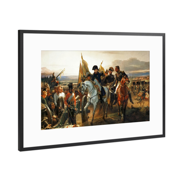 Poster mit Rahmen Schwarz (Metallic) "Schlacht bei Friedland" artboxONE - Für Mama,Für Papa,Männer