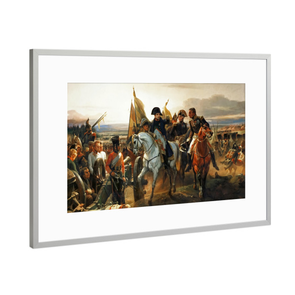 Poster mit Rahmen Silber "Schlacht bei Friedland" artboxONE - Für Mama,Für Papa,Männer