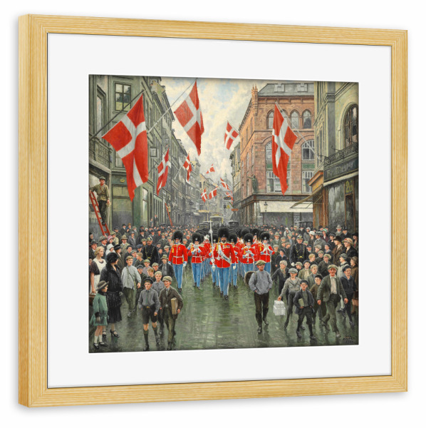 Poster mit Rahmen kiefer "Der Geburtstag des Königs" artboxONE - Städte,Menschen,Architektur
