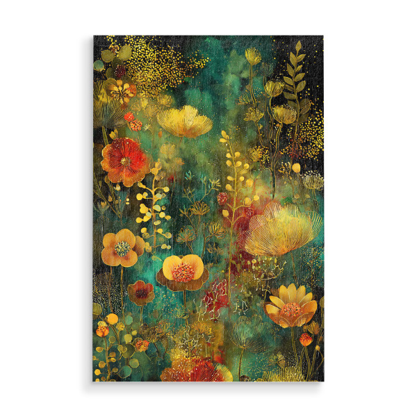 Holzbild "Wildblumenwiese B (matart)" artboxONE - Natur - Blumen,Garten,Wiese,Natur,Modern,Abstraktion,Kunst