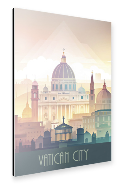 Alu-Dibond "Skyline der Vatikanstadt" 30x20 cm artboxONE