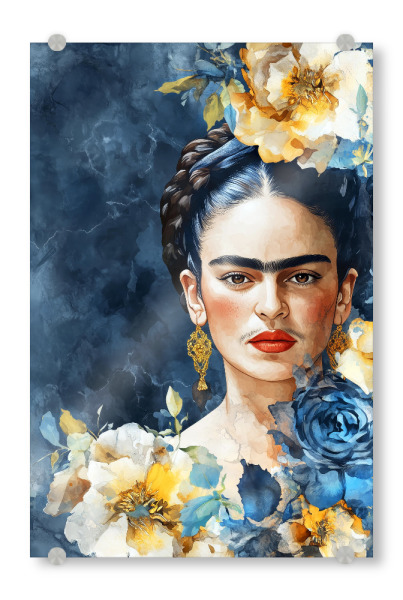 Acrylglasbild "Frida-Porträt AH" artboxONE - Menschen - Frida,Frida kahlo,Porträt,Frau,Mädchen