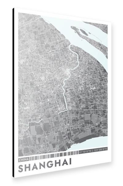 Alu-Dibond "Shanghai City Color" 75x50 cm artboxONE