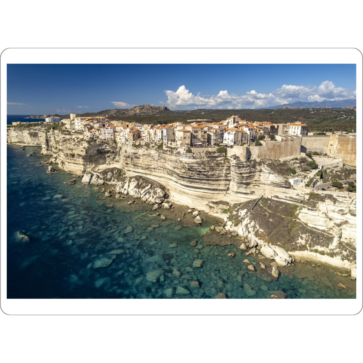 Tischset "Bonifacio , Korsika" artboxONE - Reise - Korsika,Frankreich,Bonifacio,Luftbild,Steilküste - Bild korsika