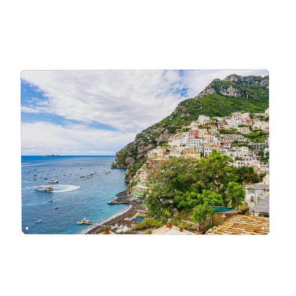 Metall Poster "Amalfiküste in Positano" artboxONE - Natur,Reise,Architektur,Reise / Strand und Meer