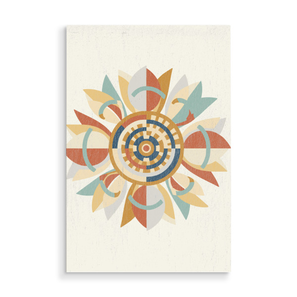 Holzbild "Mid-Century Mandala" artboxONE - Geometrie