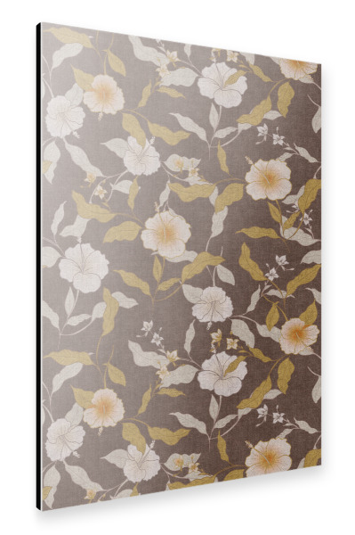 Alu-Dibond "Verblasste tropische Blumenantike" 30x20 cm artboxONE