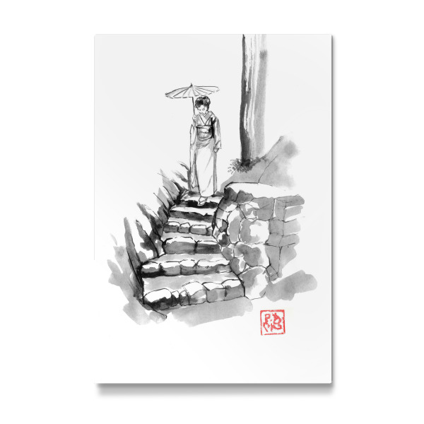 Galerie-Print "Frau steigt die Treppe hinunter" 30x20 cm artboxONE