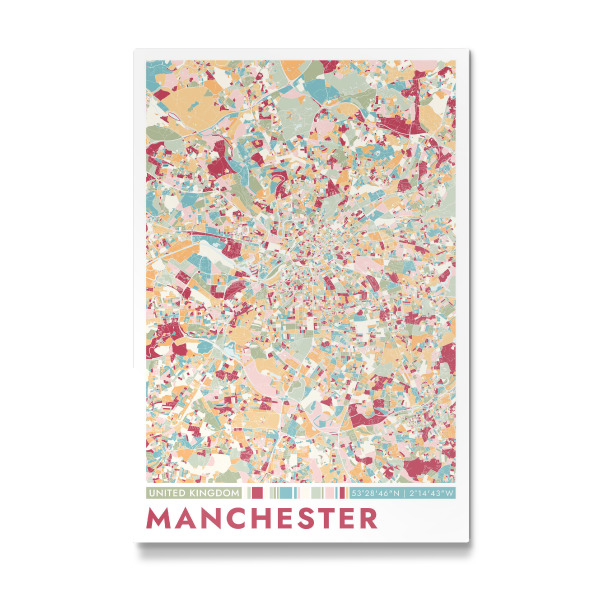 Galerie-Print "Colormap Manchester" 30x20 cm artboxONE