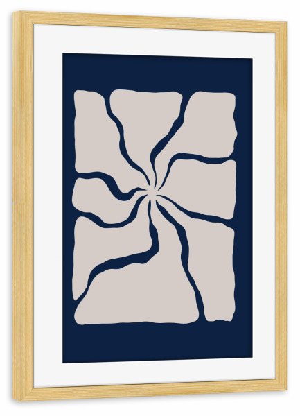 Poster mit Rahmen kiefer "Abstrakter Puls" artboxONE - Abstrakt,Geometrie