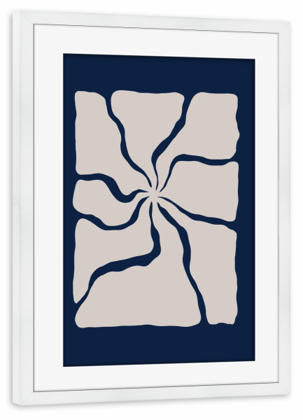 Poster mit Rahmen weiß "Abstrakter Puls" artboxONE - Abstrakt,Geometrie