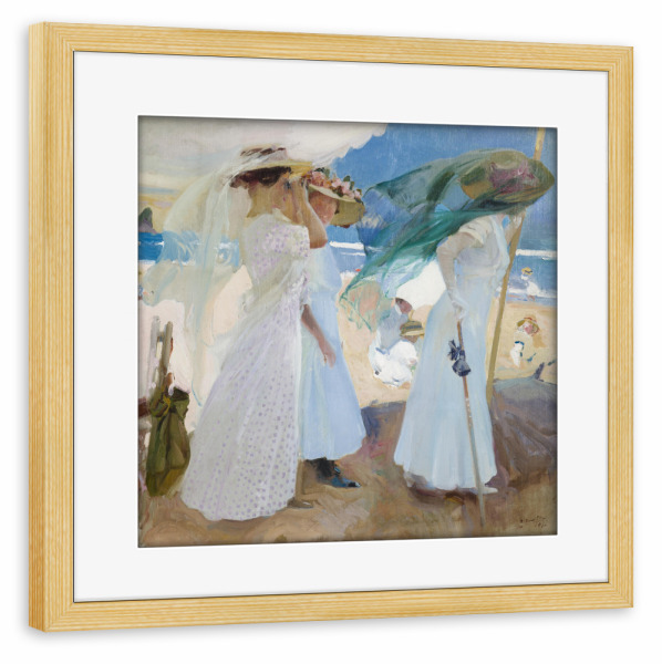 Poster mit Rahmen kiefer "Unter der Markise" artboxONE - Reise / Strand und Meer,Für Mama,Für Papa