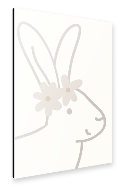 Alu-Dibond "Freundlicher Hase" 30x20 cm artboxONE