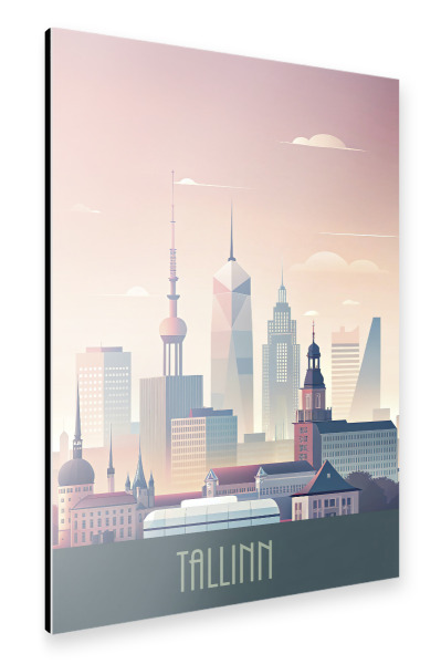 Alu-Dibond "Skyline von Tallinn" 30x20 cm artboxONE