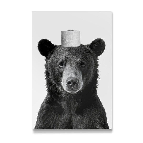 Galerie-Print "Schwarzbär-Badezimmerkunst" 75x50 cm artboxONE