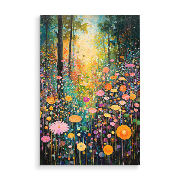 Holzbild "Waldblumen A (matart)" artboxONE - Natur,Floral - Blumen,Forest,Natur,Modern,Kunst,Gustav klimt,Klimt