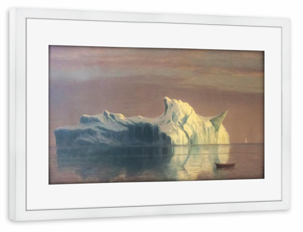 Poster mit Rahmen weiß "Der Eisberg von Albert Bierstadt" artboxONE - Natur,Reise / Strand und Meer,Für Papa