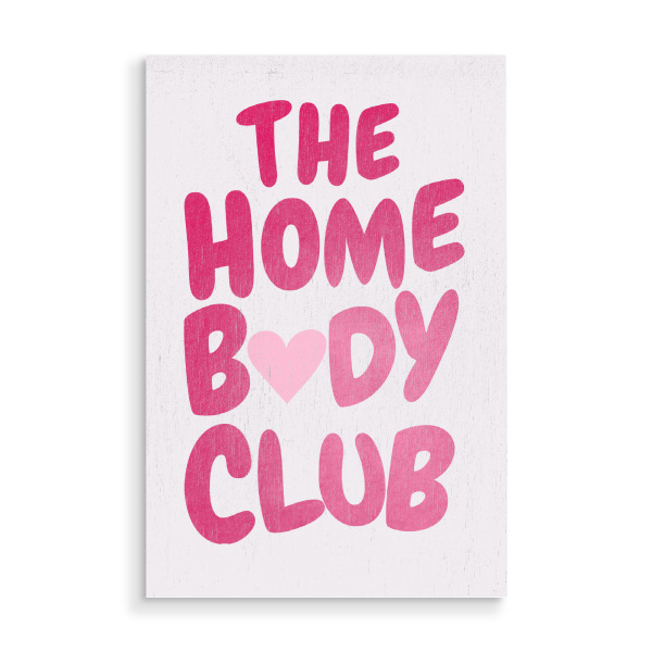 Holzbild "Die Homebody Club-Typografie" artboxONE - Liebe