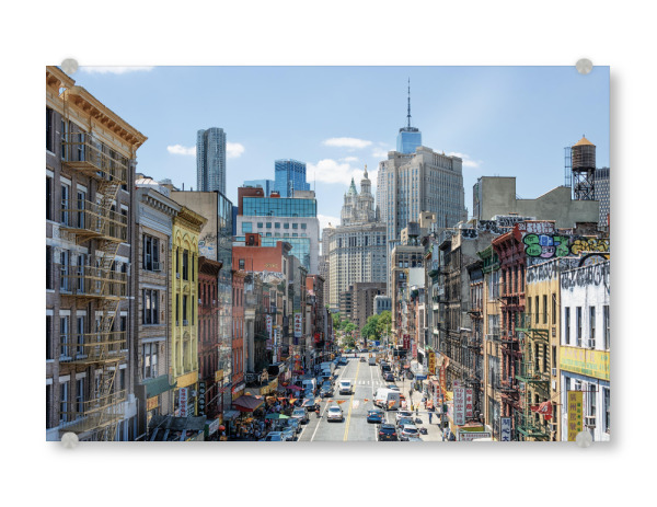 Acrylglasbild "Die Farben von Chinatown" artboxONE - Städte / New York,Reise,Architektur