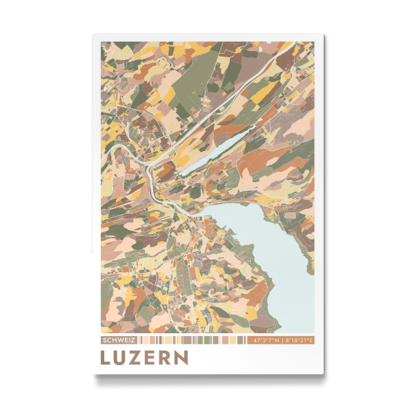 Galerie-Print "Luzern Color Map" 30x20 cm artboxONE