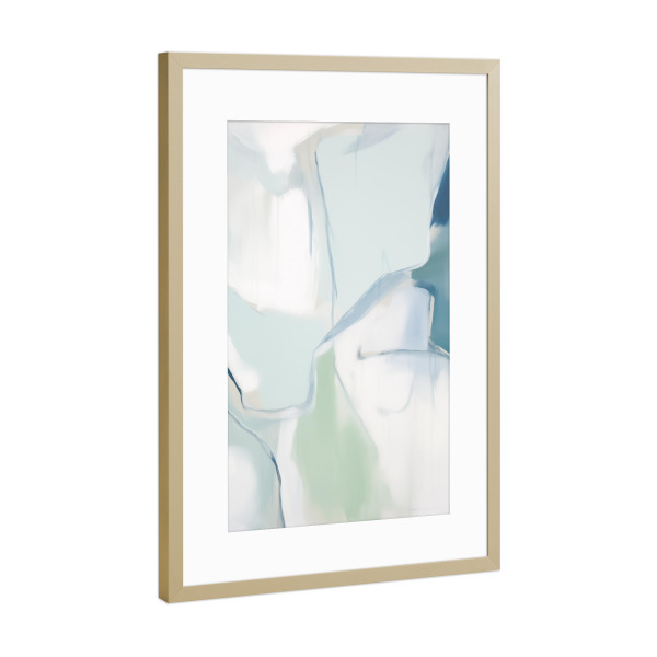 Poster mit Rahmen Gold "Sanftes Pastell Erwachen" artboxONE - Natur,Abstrakt,Geometrie